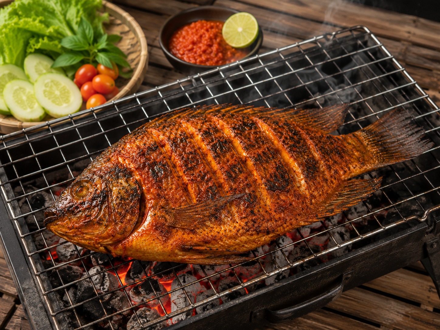 Metode memasak ikan dengan dipanggang atau dibakar